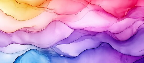 Obraz premium Abstract Rainbow Fluid Art