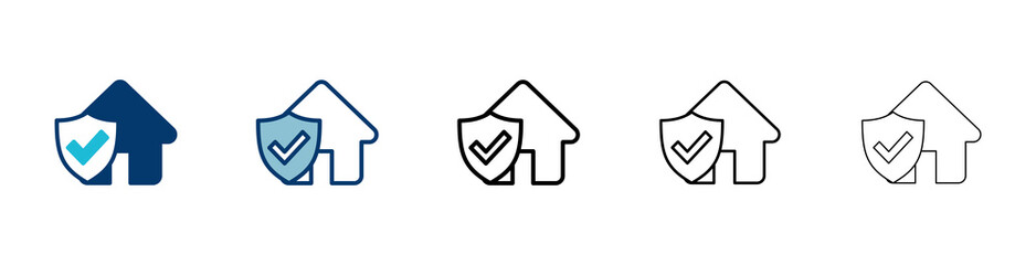House insurance icon vector isolated on white background. house protection icon.