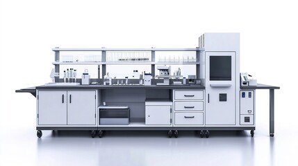 Advanced laboratory equipment for scientific research in modern lab environment high-tech viewpoint