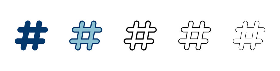 Hashtag icon vector isolated on white background. hashtag vector icon
