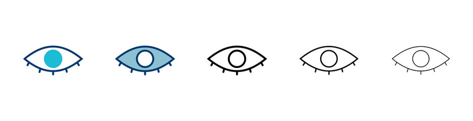 Eye icon vector isolated on white background. Look and Vision icon. Eye vector icon