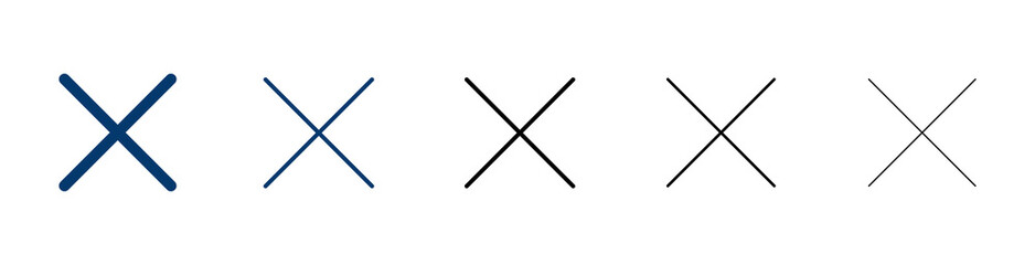 Close icon vector isolated on white background. Delete icon. remove, cancel, exit symbol