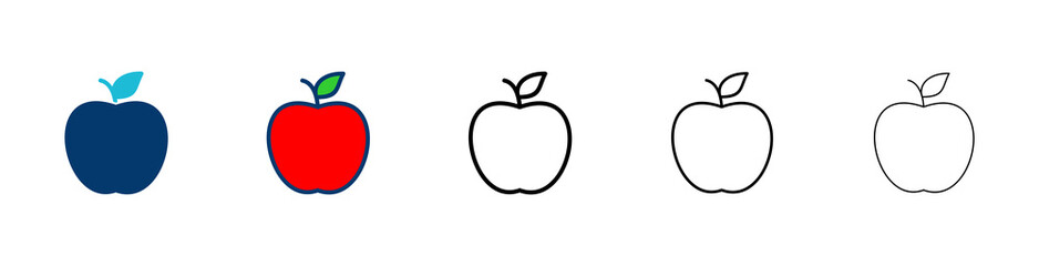 Apple icon vector isolated on white background. Apple vector icon.