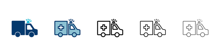 Ambulance Icon vector isolated on white background. Ambulance Icon Design. ambulance truck icon vector
