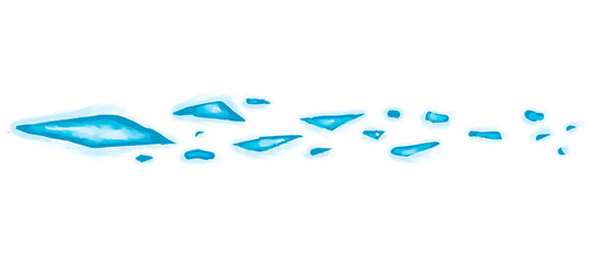 Digital Illustration of a Flying Ice Shards Magic Neon Skill Illustration