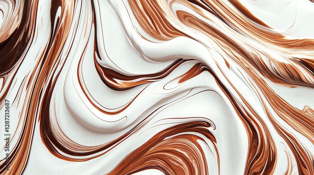 Poster abstract swirl design with warm colors creating a fluid and artistic appearance.