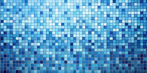 Fototapeta premium Minimalist blue square, geometric wallpaper. Digital art's abstract background of subtle pixelated textures.