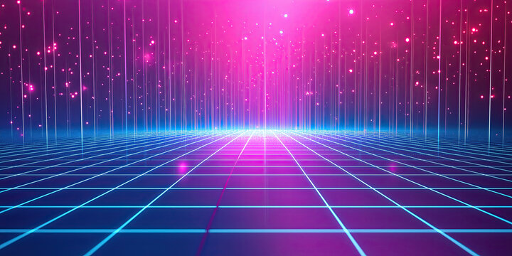 Vibrant 70's, 80's and 90's Vintage Abstract Background