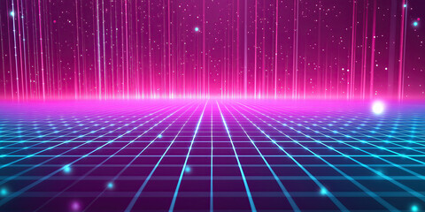 Vibrant 70's, 80's and 90's Vintage Abstract Background