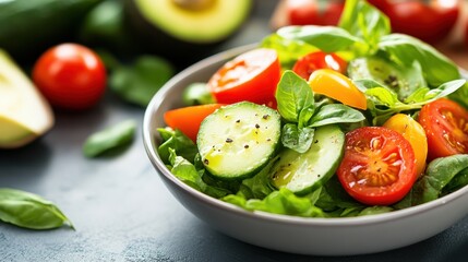 Fresh summer salad bursting with vibrant colors and flavors