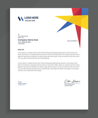 Professional Business Letterhead Design, Vector letterhead templates