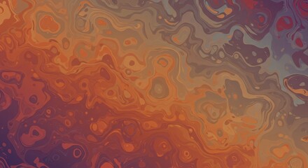 Obraz premium Vibrant abstract swirling pattern with warm earthy tones and organic fluid design
