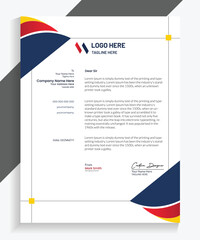 Professional Business Letterhead Design, Vector letterhead templates