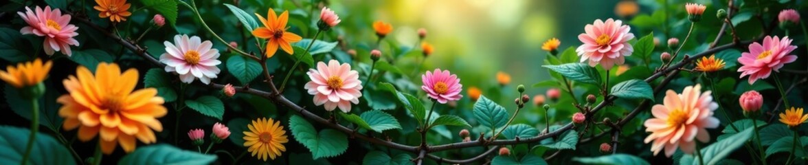 Vial covered in intricate vines and flowers, emitting soft light, calming, vine-covered