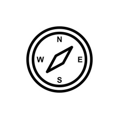 Compass icon vector illustration. arrow compass icon sign and symbol