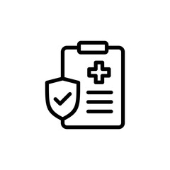 Medical insurance icon vector illustration. health insurance sign and symbol