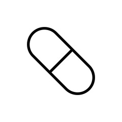Pills icon vector illustration. capsule icon. Drug sign and symbol