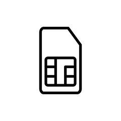 Sim card icon vector illustration. dual sim card sign and symbol