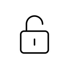 Unlock icon vector illustration. Unlock sign and symbol. unlocked padlock icon