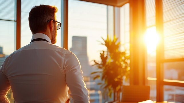 Manager leads engaging team meeting for project updates in open office
