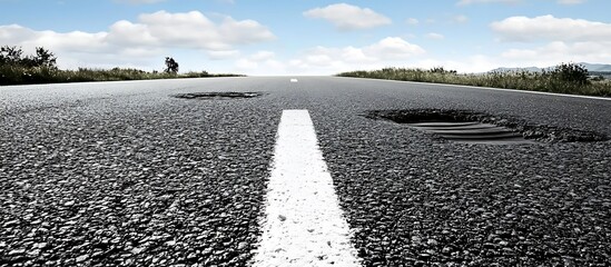 Road with Holes, Clear Sky