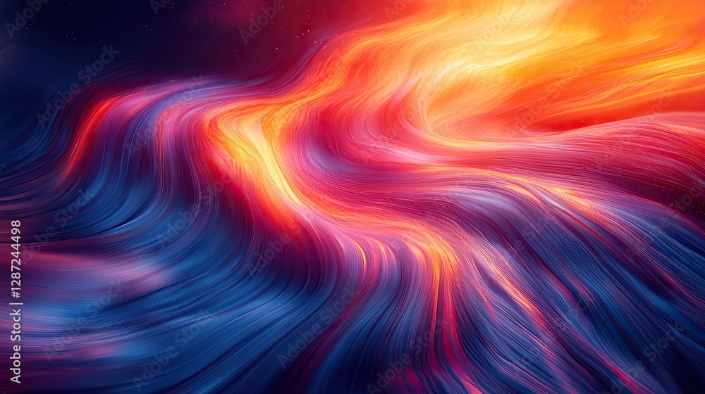 Aufkleber abstract colorful flowing pattern representing a celestial cosmic landscape