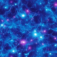 Obraz premium Cosmic web simulation, galaxies, dark matter, universe, background, science, education, research