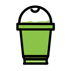 Refreshing green smoothie cup