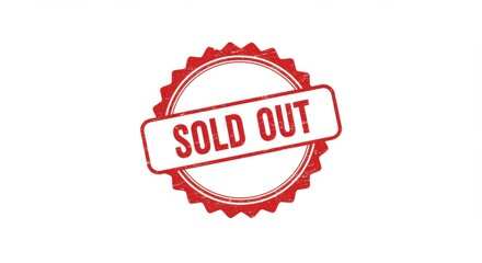 Obraz premium Red sold out stamp emblem on white background for retail and shopping themes
