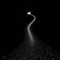 Sparkling Stardust Trail Across Night Sky (1)