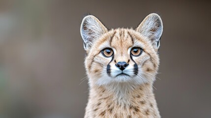 Obraz premium Close-up portrait of a caracal kitten