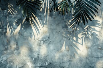 Flawless Visual of Tropical Leaves Shadow on a Wall Banner