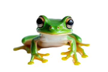 Vibrant generic animal with yellow accents isolated on a transparent background showcasing intricate details of its skin and eyes