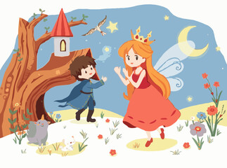 Enchanting Fairy Tale Illustration for Children's Books