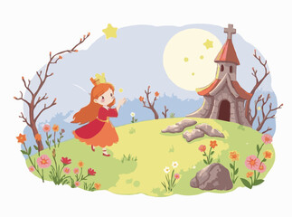 Enchanting Fairy Tale Illustration for Children's Books