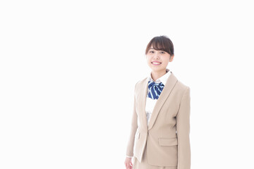 制服を着た笑顔の学生