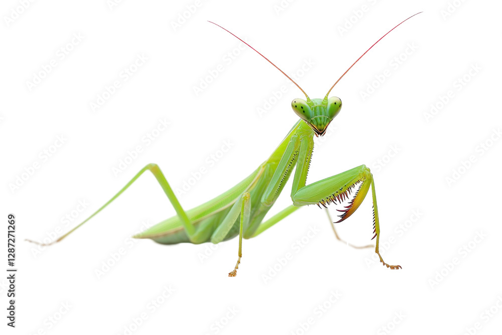 Poster detailed image of a generic insect with a transparent background showing detailed body parts and pos