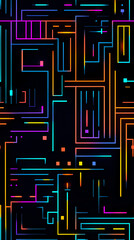 neon rectangles repeating geometric shapes design poster background