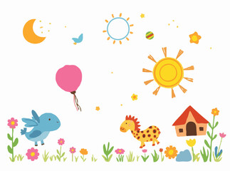 Bright and Imaginative Vectors for Children's Book Illustrations