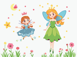 Enchanting Fairytale Characters: Colorful Vector Illustrations for Kids