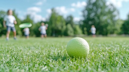 Children playing a game in a park