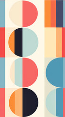 repeating wallpaper graphic pattern of op-art shapes design poster background