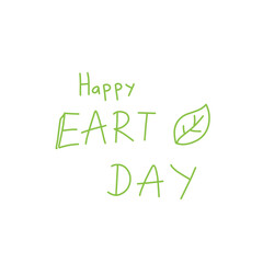 happy earth day lettering