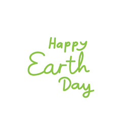 happy earth day lettering