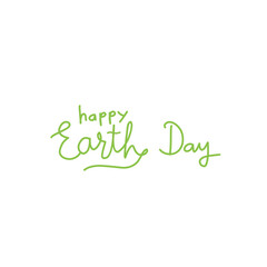happy earth day lettering