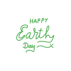 happy earth day lettering