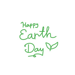 happy earth day lettering