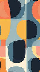 repeating wallpaper graphic pattern of op-art shapes design poster background