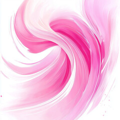 Abstract Pink and White Swirling Paint Strokes Artistic Background Fluid Design