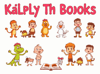 Colorful Cartoon Characters for Children's Books